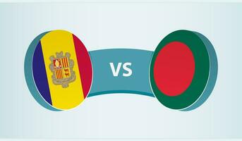 Andorra versus bangladesh, team sport- wedstrijd concept. vector