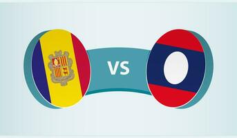 Andorra versus Laos, team sport- wedstrijd concept. vector