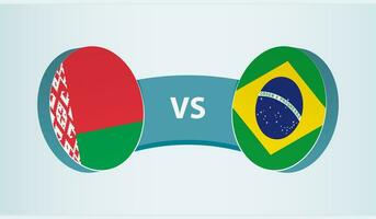 Wit-Rusland versus Brazilië, team sport- wedstrijd concept. vector