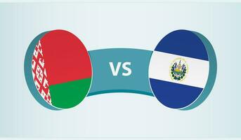 Wit-Rusland versus el salvador, team sport- wedstrijd concept. vector