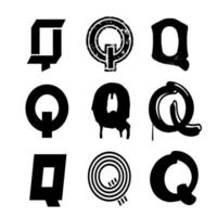 hoofdletter q alfabet ontwerp vector