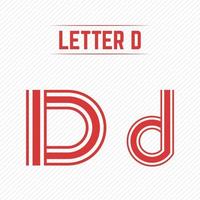 abstracte letter d met creatief ontwerp vector