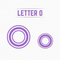 abstracte letter o met creatief ontwerp vector