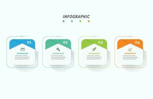 visualisatie van zakelijke gegevens. proces grafiek. abstracte elementen van grafiek, diagram met 4 stappen, opties, onderdelen of processen. vector zakelijke sjabloon infographic, ontwerp, vector, 2,3,4,5,6,