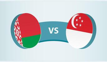 Wit-Rusland versus Singapore, team sport- wedstrijd concept. vector