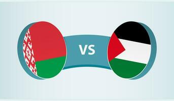 Wit-Rusland versus Palestina, team sport- wedstrijd concept. vector