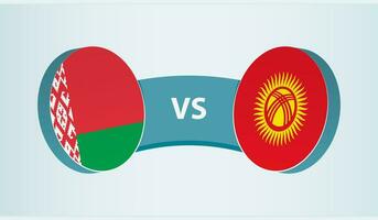 Wit-Rusland versus Kirgizië, team sport- wedstrijd concept. vector