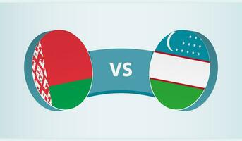 Wit-Rusland versus Oezbekistan, team sport- wedstrijd concept. vector