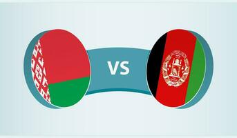 Wit-Rusland versus afghanistan, team sport- wedstrijd concept. vector