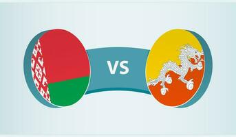Wit-Rusland versus bhutan, team sport- wedstrijd concept. vector