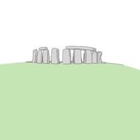 stonehenge in groot-brittannië met de hand getekend vector