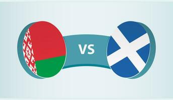 Wit-Rusland versus Schotland, team sport- wedstrijd concept. vector
