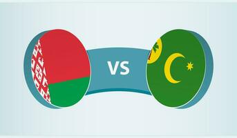 Wit-Rusland versus cocos eilanden, team sport- wedstrijd concept. vector