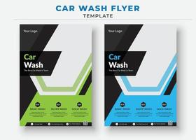 carwash-flyersjablonen, autoverkoopflyer vector