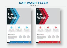 carwash-flyersjablonen, autoverkoopflyer vector