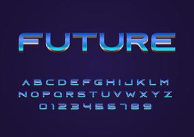 toekomstige techno concept stijl vector lettertype hoofdletters en cijfernummer