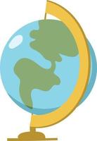 wereldbol tekenen in cartoon-stijl. planeet aarde kaart met landen en continenten. bewerkbare vectorillustratie op witte achtergrond. vector