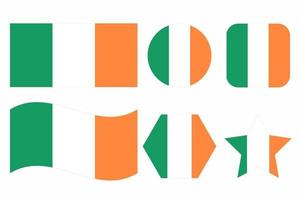 Ierse vlag eenvoudige illustratie voor onafhankelijkheidsdag of verkiezing vector