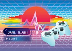 game zone moderne retro achtergrond vector