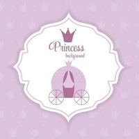 prinses kroon achtergrond vectorillustratie. vector