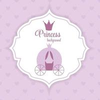 prinses kroon achtergrond vectorillustratie. vector