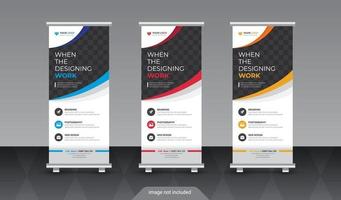 corporate rollup of x banner ontwerpsjabloon vector