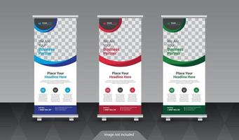 zakelijke rollup-banners voor marketing vector