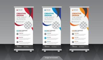 zakelijke rollup-banners voor marketing vector