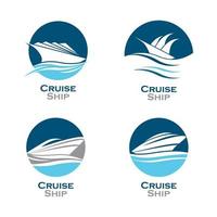 cruiseschip logo afbeeldingen vector