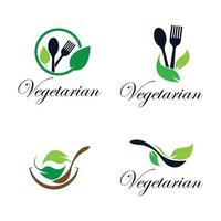 logo-afbeeldingen voor vegetarisch eten vector