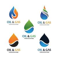olie- en gaslogo-afbeeldingen vector