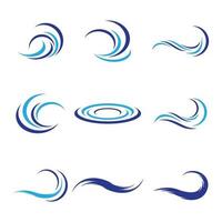 water wave logo afbeeldingen vector