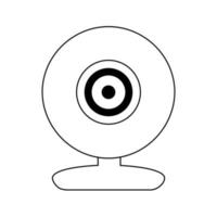 eenvoudige illustratie van het pictogram van de computercomponent van de videocamera vector