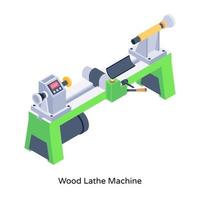 hout draaibank machine vector