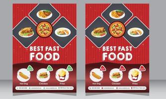 restaurant flyer, pizzeria flyer, poster, food flyer vector