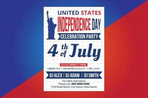 onafhankelijkheidsdag van de verenigde staten van amerika. 4 juli gelukkige onafhankelijkheid vector