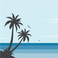 palmboom icoon van zomer en reizen logo vector illustratie