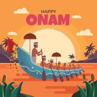 snackbootrace in onam-viering vector