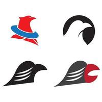 set falcon eagle birdwave logo sjabloon vector symbool