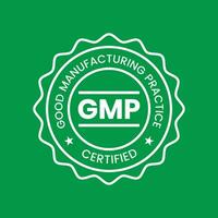 gmp mooi zo fabricage praktijk gecertificeerd logo vector