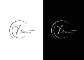 fa brief logo ontwerp en bedrijf logo vrij vector vrij vector