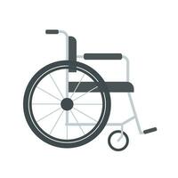 rolstoel vector vlak materiaal ontwerp voorwerp. geïsoleerd illustratie icoon Aan wit achtergrond.