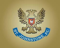 st johnstone fc club symbool logo Schotland liga Amerikaans voetbal abstract ontwerp vector illustratie met bruin achtergrond