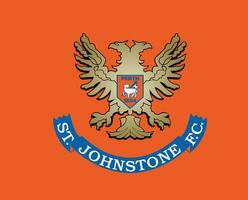 st johnstone fc club symbool logo Schotland liga Amerikaans voetbal abstract ontwerp vector illustratie met oranje achtergrond