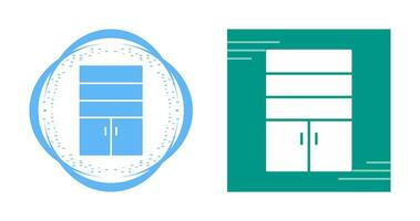 kast met schappen vector icoon