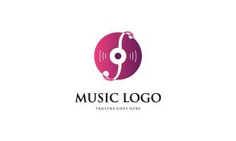 creatief muziek- logo. musical aantekeningen logo vector