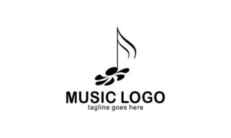 creatief muziek- logo. musical aantekeningen logo vector