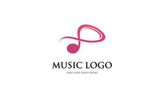 creatief muziek- logo. musical aantekeningen logo vector