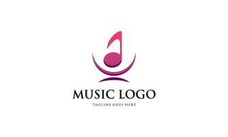 creatief muziek- logo. musical aantekeningen logo vector