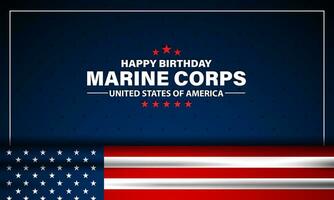 ons marinier corps verjaardag november 10 achtergrond vector illustratie